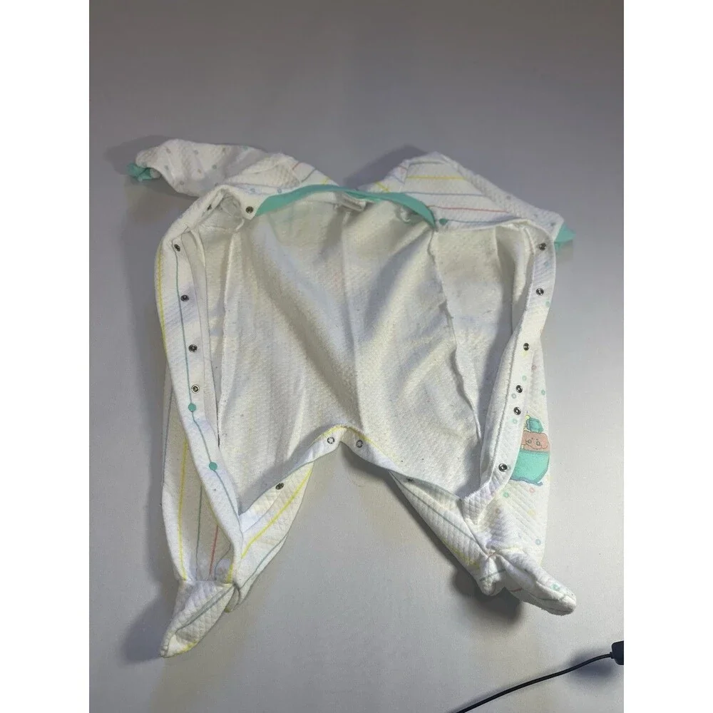 Vintage Carter’s Quilted Baby Sleeper One-Piece Pastel Stripe Footed - Picture 3 of 12
